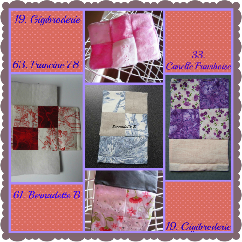 Gigibroderie, Canelle Framboise, Bernadette B, & Francine78